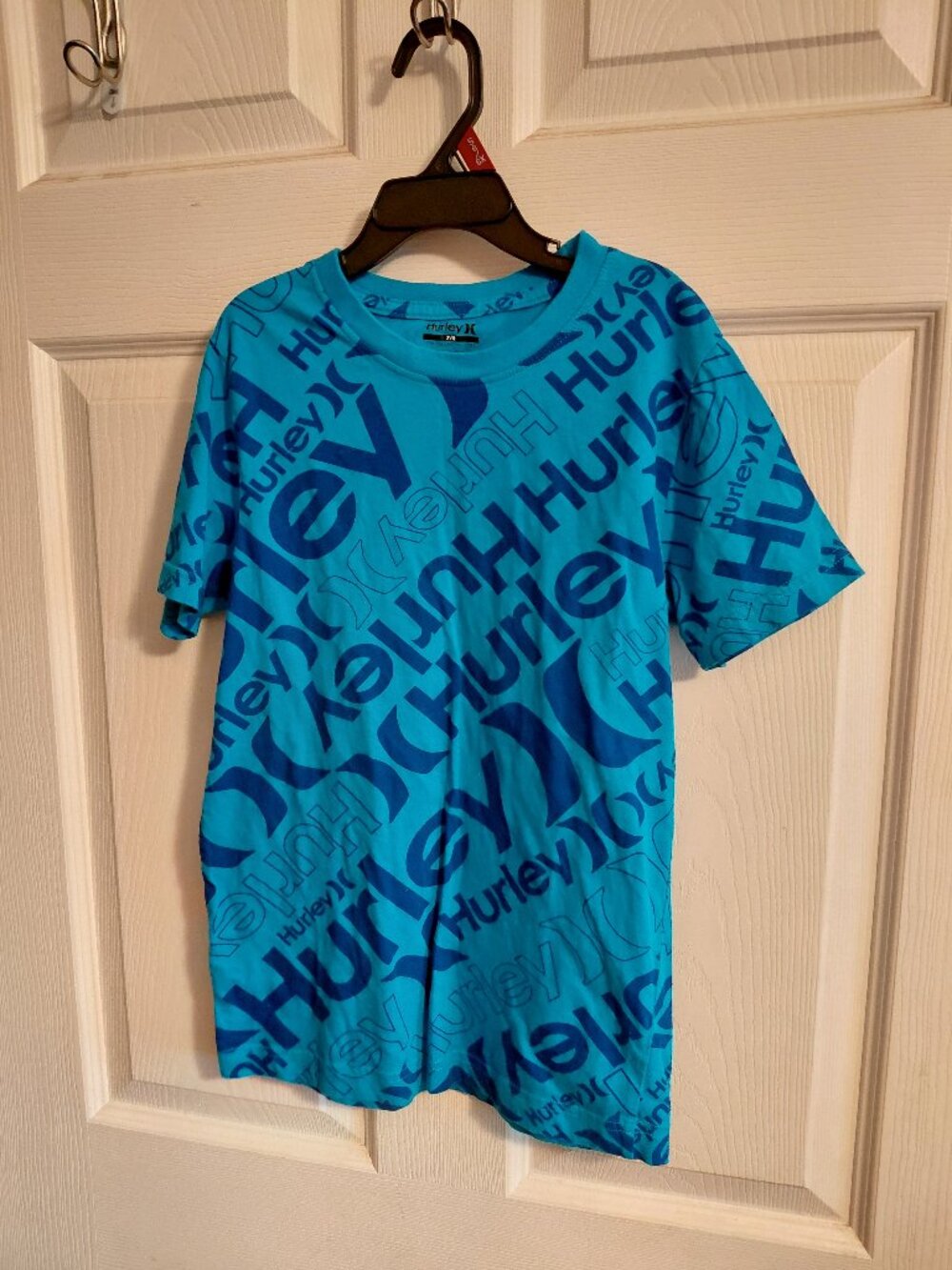 Hurley Kids Shirt, Sz 7-8, Blue, Gently used